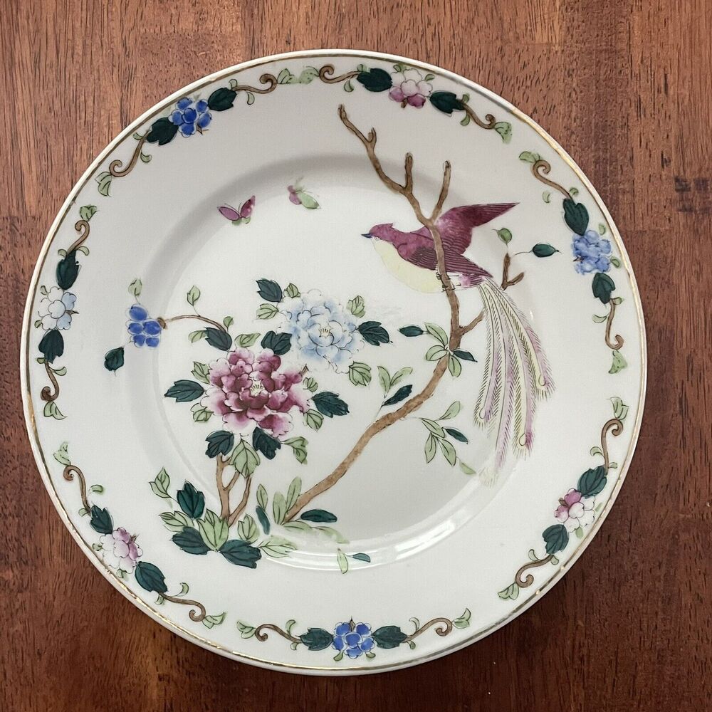 Vintage Johnroth Studios Nippon Japan Floral Bird Butter Handpainted 9.75” Plate